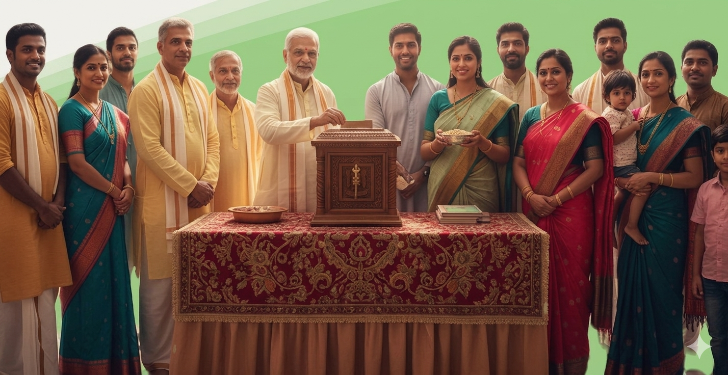 Devotees supporting temple mission